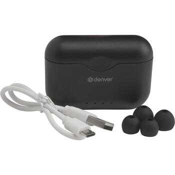 Denver Беспроводные наушники TWE-37 111191120300, 4ч, Bluetooth 5.0, 10мм, 2 динамика, встроенный микрофон (111191120300)