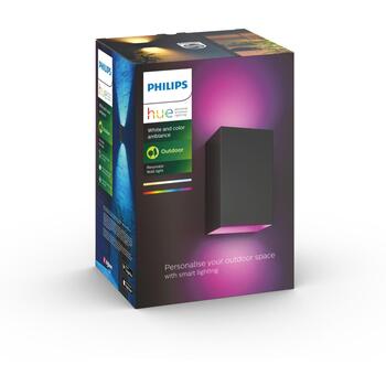 Philips Hue уличный настенный светильник Resonate 8718696174388, 8Вт, IP44, 1180лм, 2000-6500K, LED, черный, Bluetooth, Zigbee (8718696174388)