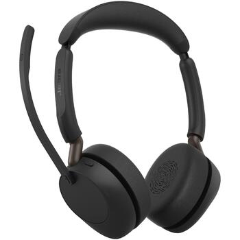 Jabra гарнитура Evolve3 65 UC 36599-989-989, USB-A, Bluetooth 5.3, 20-20000 Hz, 16 Ω, 31 ч, ANC, зарядная станция (36599-989-989)