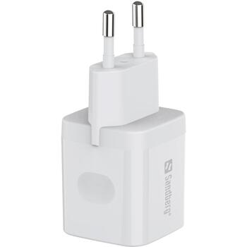 Sandberg USB-C AC зарядное устройство 441-42, 20W, 230V, 5V, 3A, Тип F, Универсальное, Plug and Play (441-42)