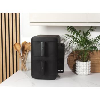Salter Gaisa fritieris EK6642VDE, 2400W, 9l, 2 grozi, digitālais panelis, 9 programmas, mazgājamas daļas (EK6642VDE)