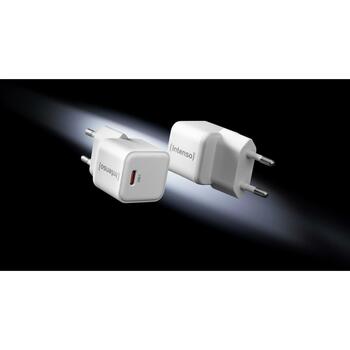 Intenso strāvas adapteris 7803032, 100-240 V, 30 W, 1 x USB-C, ātrā uzlāde, balts (7803032)