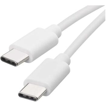 Emos USB кабель SM7027W, 1м, белый, 2.0, 60W, 3A, 480Mbit/s, C-C, PVC (SM7027W)