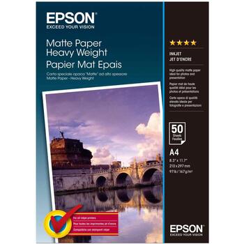 Epson Матовая Бумага Тяжелая, C13S041256, 167 г/м², A4, 50 листов, матовая поверхность, тяжелая (C13S041256)