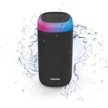Hama 00188228 Shine 2.0, Bluetooth-колонка, 30 Вт, 12 ч, IPX4, LED, черный (00188228)
