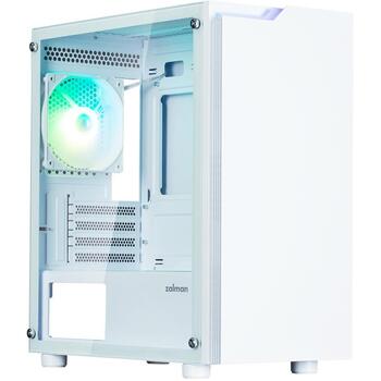 Zalman T4 Plus White Mini Tower Корпус ZM-T4 PLUS WHITE, 385x208x425mm, 3.9kg, mATX/Mini-ITX, 4xPCI, 1x120mm ARGB вентилятор (ZM-T4 PLUS WHITE)