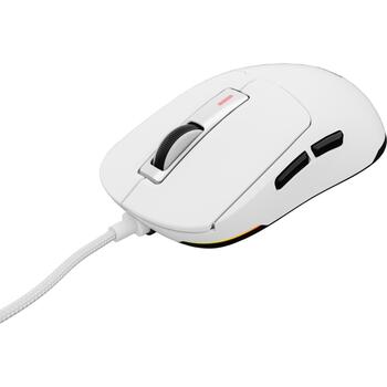GENESIS Krypton 660 NMG-2190, spēļu pele, optiskā, USB Type-A, 12000 dpi, 6 pogas, RGB, balta (NMG-2190)