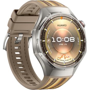 Huawei Умные часы Watch GT 6 Pro 55020FTS, 1.47in AMOLED, 466x466, 867mAh, 21 день, GPS, IP69, 5 ATM, титановый сплав, коричневый (55020FTS)