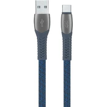 Rivacase USB-C к USB 2.0 кабель PS6102BL12, 1.2m, синий, 480Mbps, 5000+ изгибов (PS6102BL12)
