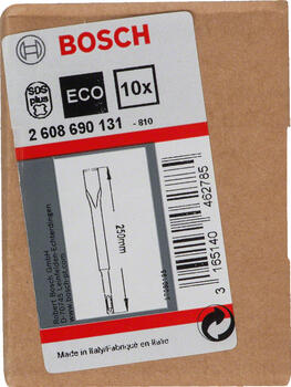 SDS plus plakanais kalts 250x20, Eco, 10 gab., Perforatora urbjiem, smalcinātājiem PRO SDS PLUS-4C PLAKANO KALTU KOMPLEKTS, 2608690131, BOSCH (2608690131)