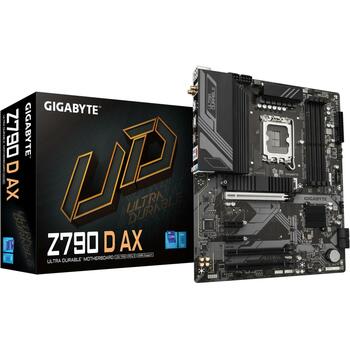 Gigabyte Mātesplate Z790 D AX 1.1, atbalsta Intel Core 14. paaudzes CPU, 12+1+1 fāzes digitālais VRM, līdz 7600MHz DDR5 (Z790 D AX 1.1)