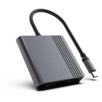 Gembird USB адаптер A-CM-HDMIFDPF-01 4K 60Hz, 1 HDMI, 1 DisplayPort, 1 USB-C, черный (A-CM-HDMIFDPF-01)