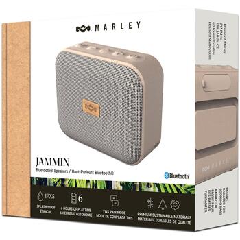 Marley колонка Jammin EM-JA026-CE, 5Вт, 14ч, Bluetooth, беспроводная, водонепроницаемая, портативная, кремовая (EM-JA026-CE)