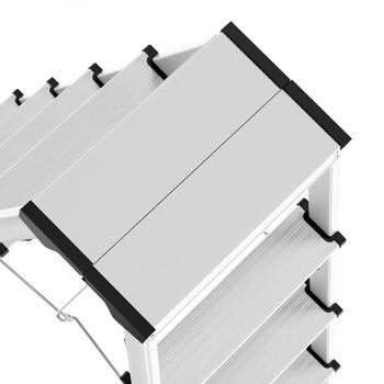 Hailo D60 StandardLine 038655007, двусторонняя алюминиевая лестница, 2x5 ступеней, 265см, 150кг, Soft-Grip (038655007)