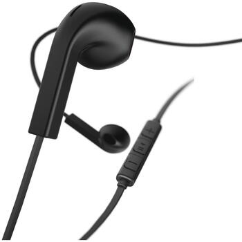 Hama Austiņas 00184137, 14g, Melna, 105dB/mW, Vadu, 32Ω, 1.2m, Ausu ieliktņi, Atbildēšanas poga, 20Hz-20KHz, Iebūvēts mikrofons (00184137)