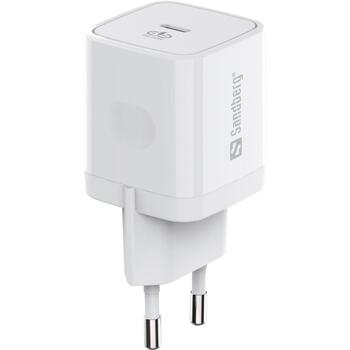 Sandberg USB-C AC зарядное устройство 441-42, 20W, 230V, 5V, 3A, Тип F, Универсальное, Plug and Play (441-42)