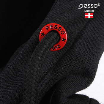 Pesso Jaka ar kapuci TURIN_BL-3XL, 3XL, melna, 65% kokvilna, 35% poliesteris, 300 g/m², rāvējslēdzējs, regulējama kapuce (TURIN_BL-3XL)