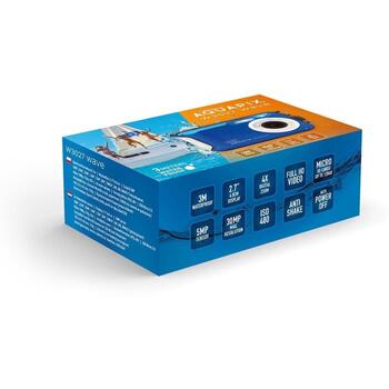 Easypix Цифровая фотокамера Aquapix W3027 Wave Marine 10034, 5MP, 2.7 дюйма, 4x цифровой зум, водонепроницаемая до 3 м, синяя (10034)