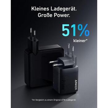 Anker strāvas adapteris 735 Prime, A2669313, 67 W, 1A/2C, 2xUSB-C 67 W, 1xUSB-A 22.5 W, ActiveShield 2.0 (A2669313)