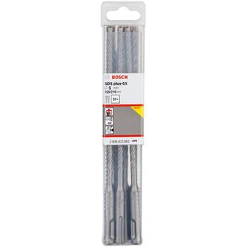 Bosch Urbju komplekts 2608833893, 6 mm, 21 cm, 10 gab., karbīds, vītņveida, SDS Plus (2608833893)