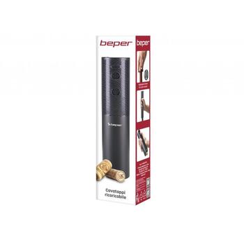 Beper электрический штопор P102ACP101, 50 бутылок, перезаряжаемый, USB, ABS, черный (P102ACP101)