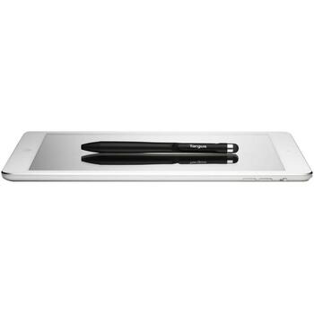 Targus 2-in-1 pildspalvas irbulis AMM163AMGL, melns, 13 cm, 10 g, pretmikrobu aizsardzība, universāls, planšetdatoriem (AMM163AMGL)