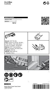 Svārstību daudzfunkcionālajiem darbarīkiem EXPERT MAII 32 APIT MULTIMAX GREMDZĀĢĒŠANAS ASMENS BOSCH 2608900031 (2608900031)