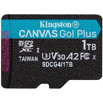 Kingston Карта памяти SDCG4/1TB, 1TB, 200MB/s, A2, U3, V30, Class 10, UHS-I, exFAT, SD адаптер (SDCG4/1TB)