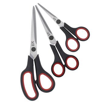 Kreator šķēru komplekts KRTH00405, 3 gab, 140mm, 170mm, 215mm, nerūsējošais tērauds, plastmasas rokturi (KRTH00405)