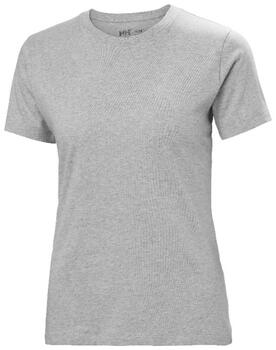 Helly Hansen Женская футболка Manchester 79163_930-S, S, серая, 100% хлопок, 150 g/m², воротник в рубчик, боковые швы (79163_930-S)