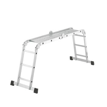 Hailo M60 037412037, universālās kāpnes, alumīnijs, 4x3 pakāpieni, 435cm, 16,7kg (037412037)