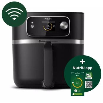 Philips karstā gaisa friteris HD9880/90, 2200 W, 8.3 l, automātiska izslēgšanās, nelīpošs pārklājums (HD9880/90)
