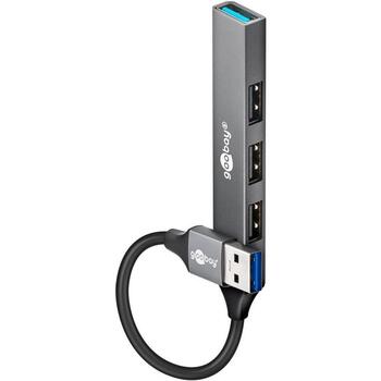 Goobay dokstacija 74456, 5 Gbit/s, 4 USB-A porti, gaiši pelēka (74456)