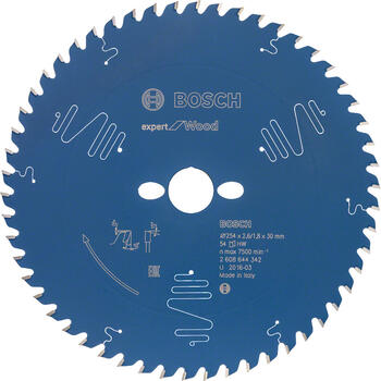 Ripzāģa disks Expert Wood 254x30xZ54, Galda zāģiem RIPZĀĢA ASMENS EXPERT FOR WOOD, 2608644342, BOSCH (2608644342)