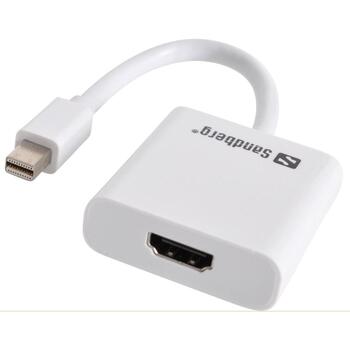Sandberg Адаптер 508-29, 1xMini DisplayPort мужской, 1xHDMI женский, 20см, DisplayPort v1.1, HDMI v1.3a, Full HD 1080P (508-29)