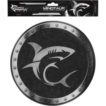 White Shark Игровая мышь коврик MINOTAUR, 25cm, черный, серый, 0.3cm, микрофибра, противоскользящая поверхность (MINOTAUR)
