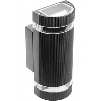 Gtv SILVA LD-SILVAGU10D-20 fasādes gaismeklis, 2xGU10, 2x50W, IP54, 220-240V, melns (LD-SILVAGU10D-20)