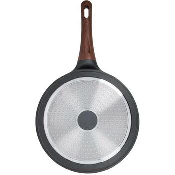 Resto cepamais pannas statīvs 93511 28 cm, 4 slāņu Pfluon, ergonomiska rokturis, indukcijas saderīgs, melns, koka krāsa (93511)