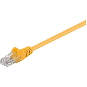 Goobay CAT 6 U/UTP патч-кабель 95590, 1,5м, RJ-45, желтый, T568B, 8 жил, формованный, разгрузка натяжения (95590)