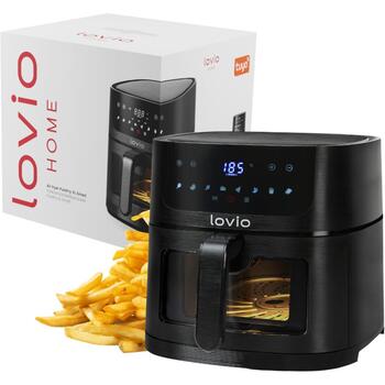 Lovio Gaisa fritieris LVAF002BK, 1500W, 6l, 8 programmas, WiFi, Tuya lietotne, karstumizturīgs rokturis (LVAF002BK)