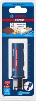 Caurumzāģis 25mm Construction Material, Urbjmašīnām/skrūvgriežiem, triecienurbjmašīnām/triecienskrūvgriežiem EXPERT CONSTRUCTION MATERIAL PC PLUS CAURUMZĀĢIS, 2608900454, BOSCH (2608900454)
