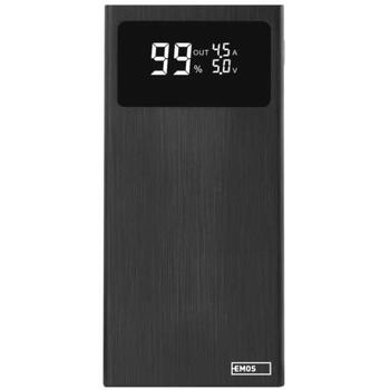 Emos Power Bank BetaQ 10 B0531B, 10000 мАч, 22,5 Вт, 4 выхода, 18 Вт вход, LED индикатор (B0531B)
