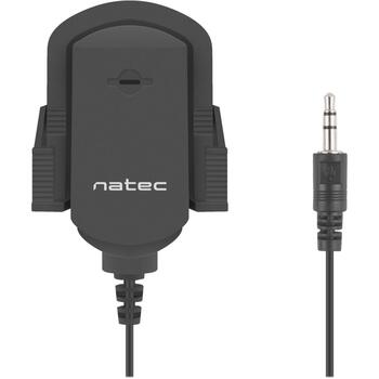 Natec Микрофон NMI-1352 Fox, 1.8м, -58дБ, 3.5мм, проводной, маленький, портативный, конференц-микрофон (NMI-1352)