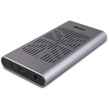 Lindy корпус SSD 43382 USB 3.2 Gen 2x2, Два M.2 NVMe, Функция клонирования (43382)