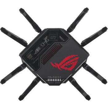 Asus игровой маршрутизатор ROG Rapture GT-BE98 90IG08F0-MO9A0V, 802.11ax, 10/100/1000 Mbit/s, 1 x RJ-45, 5G, MU-MiMO, 8 антенн (90IG08F0-MO9A0V)