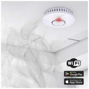 Emos Дымовой детектор TS380C-HW P56500S, 38x120x120mm, Wi-Fi, 10г, 85dB, IP20, 2x1,5V AA, 0-40°C, 0-93% RH (P56500S)