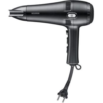 Severin Fēns 0165, 2100W, 2 ātrumi, 2 uzgaļi, 1.8m vads, melns, Vēsā gaisa plūsma, noņemams filtrs (0165)