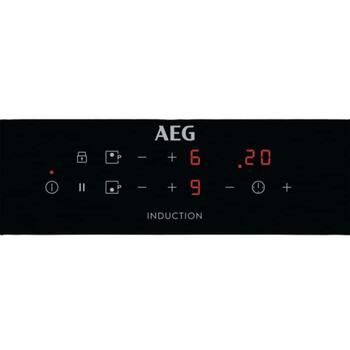 AEG IKB32300CB встраиваемая индукционная варочная панель, 29x52 см, 2 зоны, 1800/2500W, 180mm, сенсорное управление, таймер (IKB32300CB)
