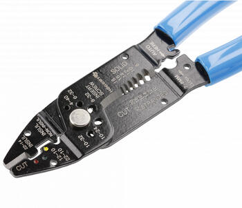 Hogert HT1P220 izolēto vadu noņemšanas knaibles, 0.5-6.0mm², 22-10 AWG, 215mm, ergonomisks rokturis (HT1P220)