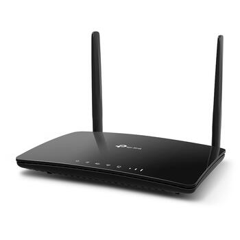 TP-Link Archer MR500 беспроводной маршрутизатор Dual-Band 4G+ LTE Cat6 AC1200 с SIM 867 Mbps 5 GHz 300 Mbps 2.4 GHz 3× LAN 1× WAN Gigabit Чёрный (ARCHERMR500)